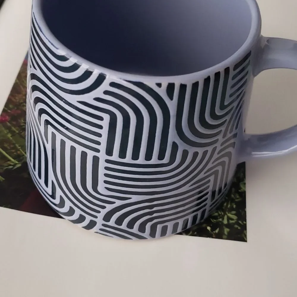 Geometric-Print Drinking Mugs